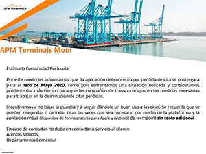 COMUNICADO APM TERMINALS MOIN